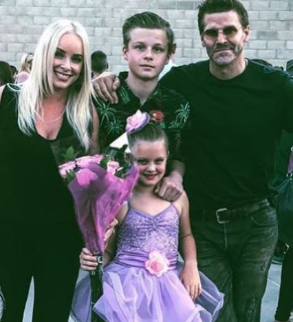 Ingrid Quinn ex-husband David Boreanaz with his wife and kids in 2017